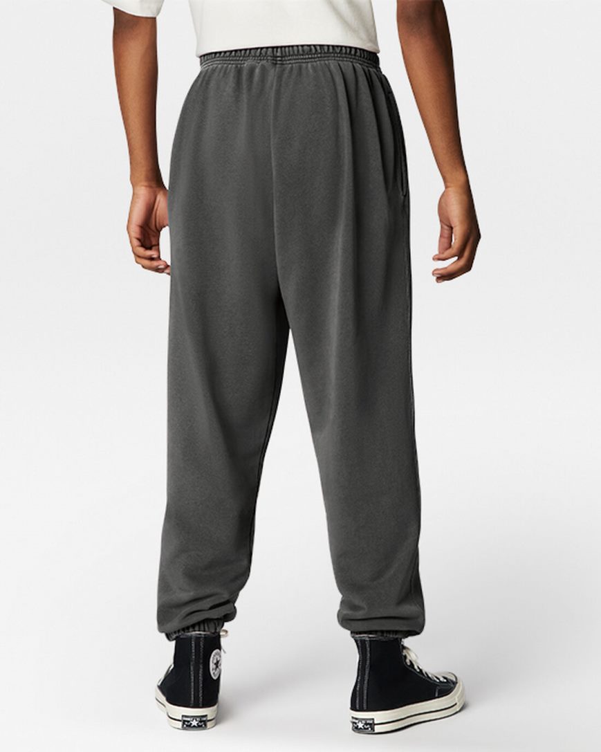 Men's Converse Go-To Chuck Taylor Sneaker Patch Loose Fit Sweatpants Black | AU E6850R